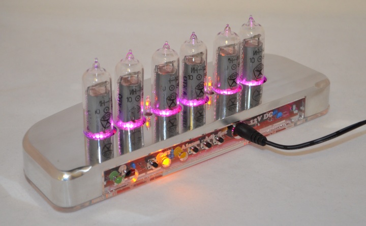  Nixie Tube Clock Kit with Polished Aluminum Case Complete Kit